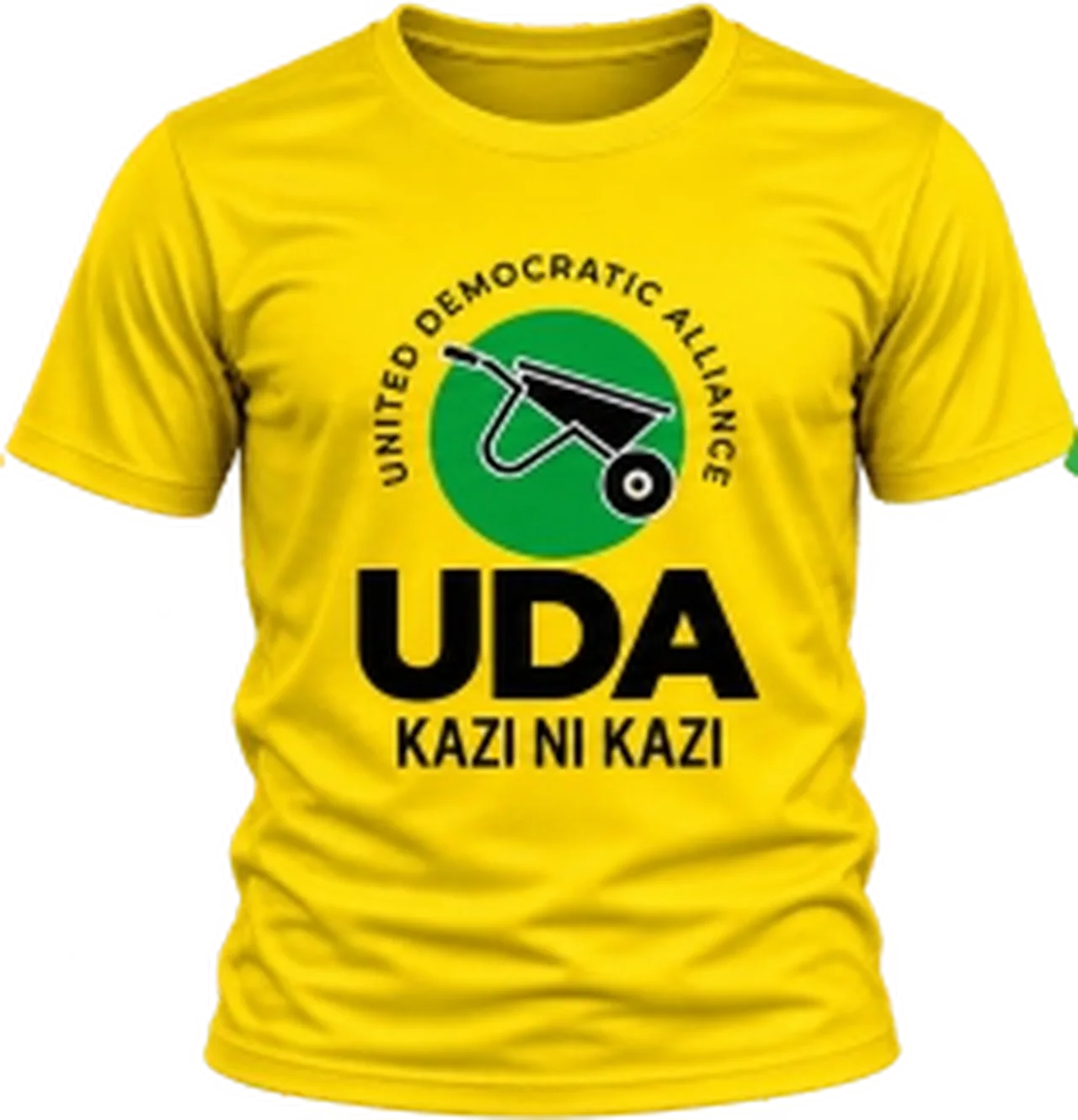 Yellow UDA branded campaign T-shirt
