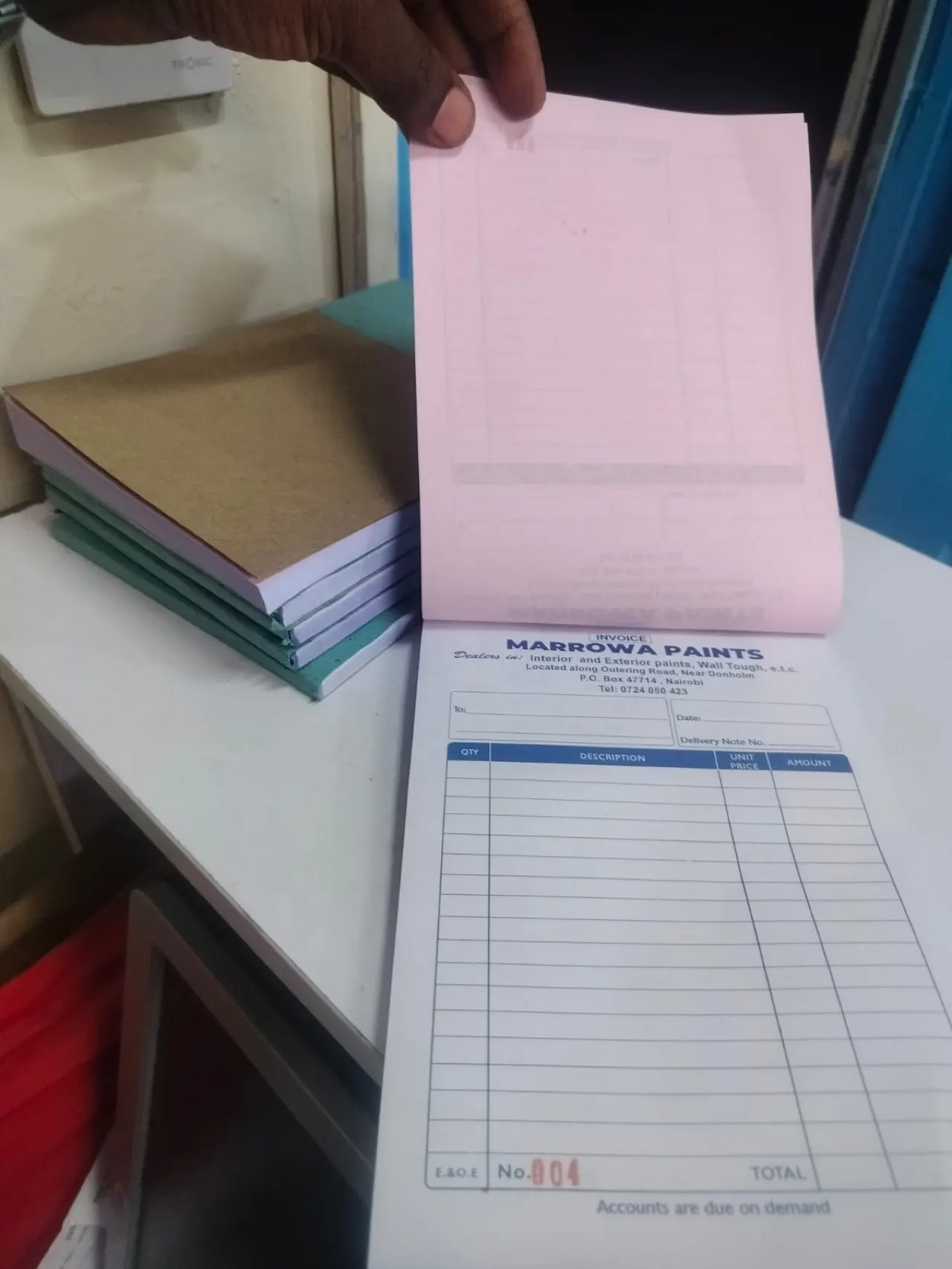 NCR invoice-book production